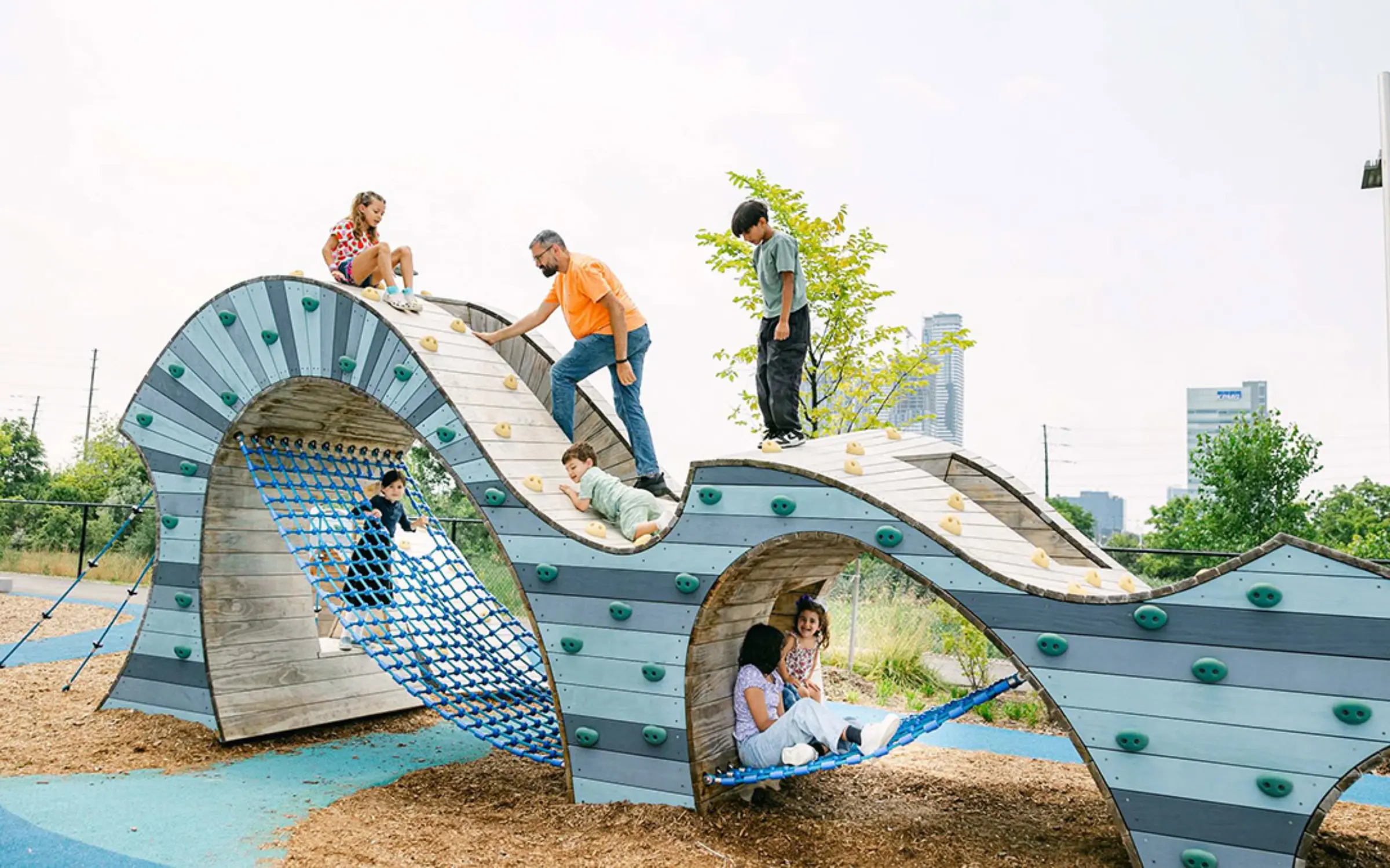 Cortellucci Square’s one-of-a-kind playground offers endless fun for kids of all ages.